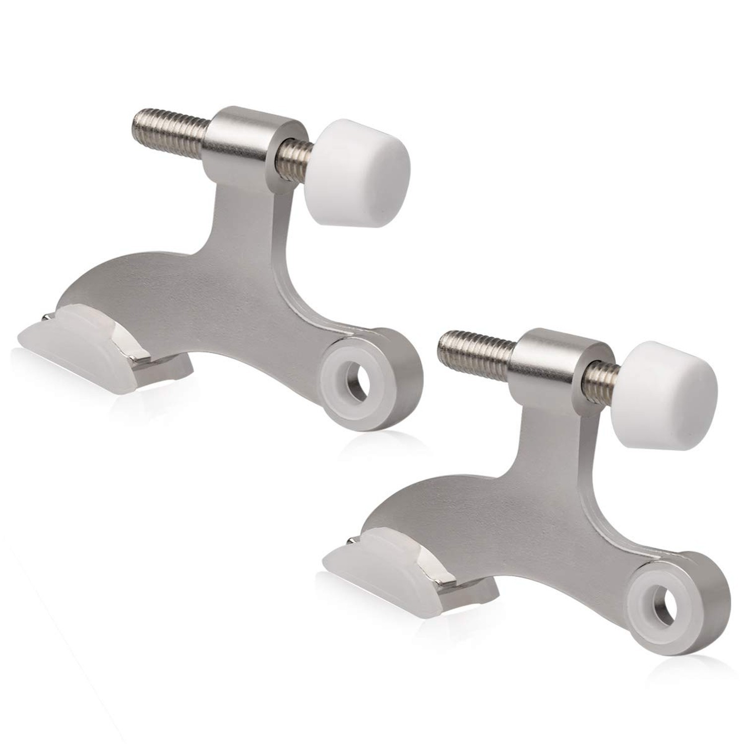 2 Pack Hinge Pin Door Stopper Brushed Satin Nickel – Adjustable Heavy Duty Hi…