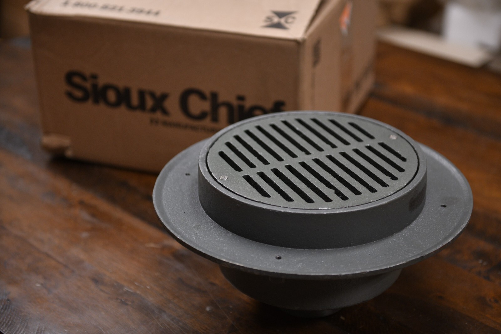 Sioux Chief 860-23iV 3″ Large-Capacity Floor Drain No Hub Cast Iron Strainer