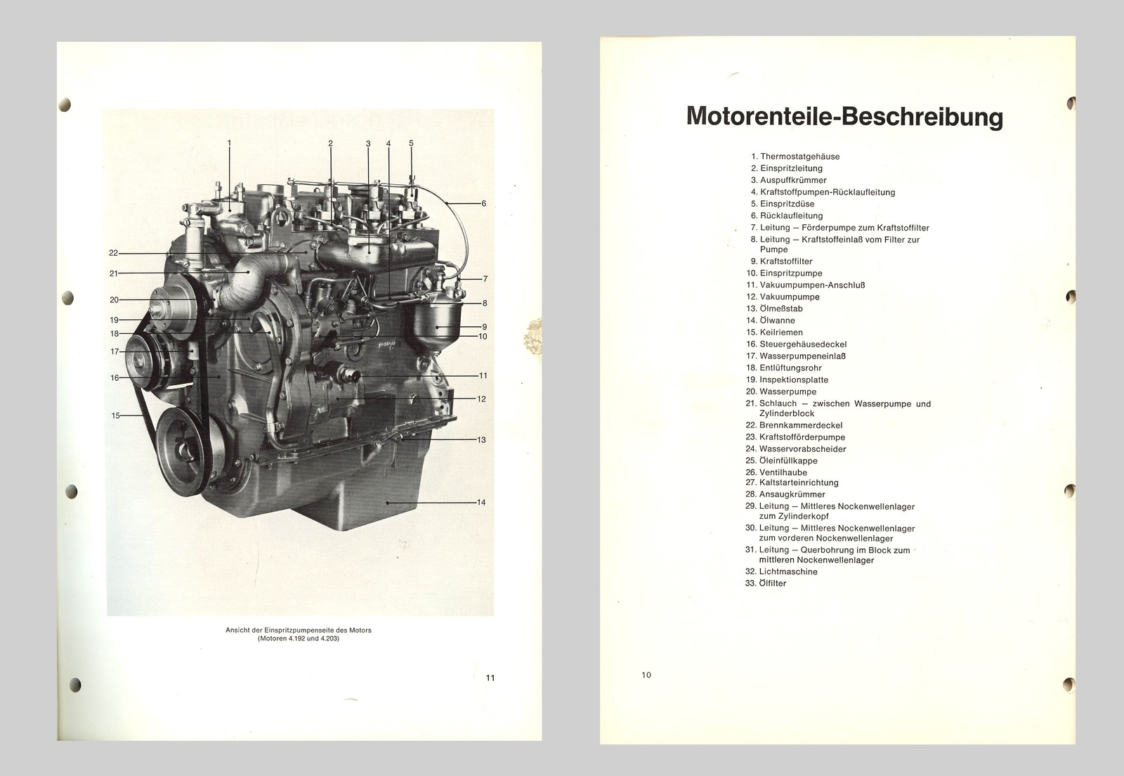 Perkins Diesel Engine D 4.203 4.203 4.192 Workshop Manual Genuine