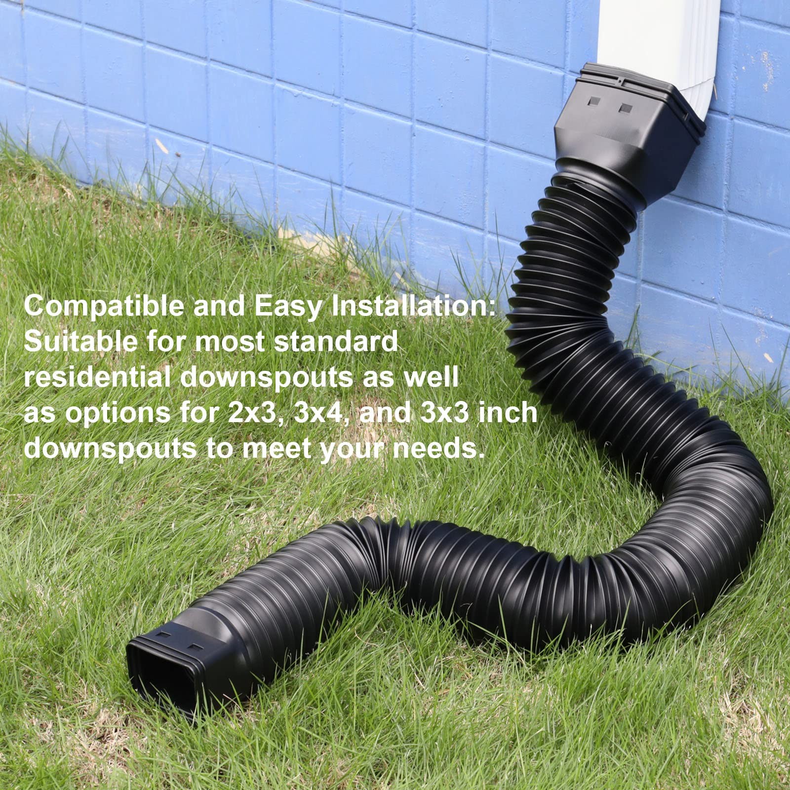 Plusgutter Rain Gutter Extensions Flexible Extender For Rain Water Drainage