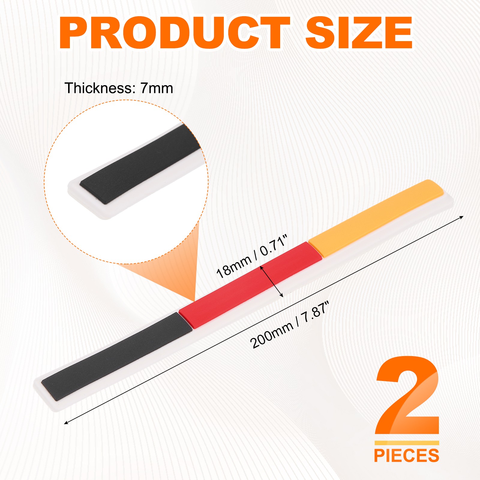 2pcs Car Door Edge Guards Protectors PVC Side Doors Edge White/Red/Yellow/Balck