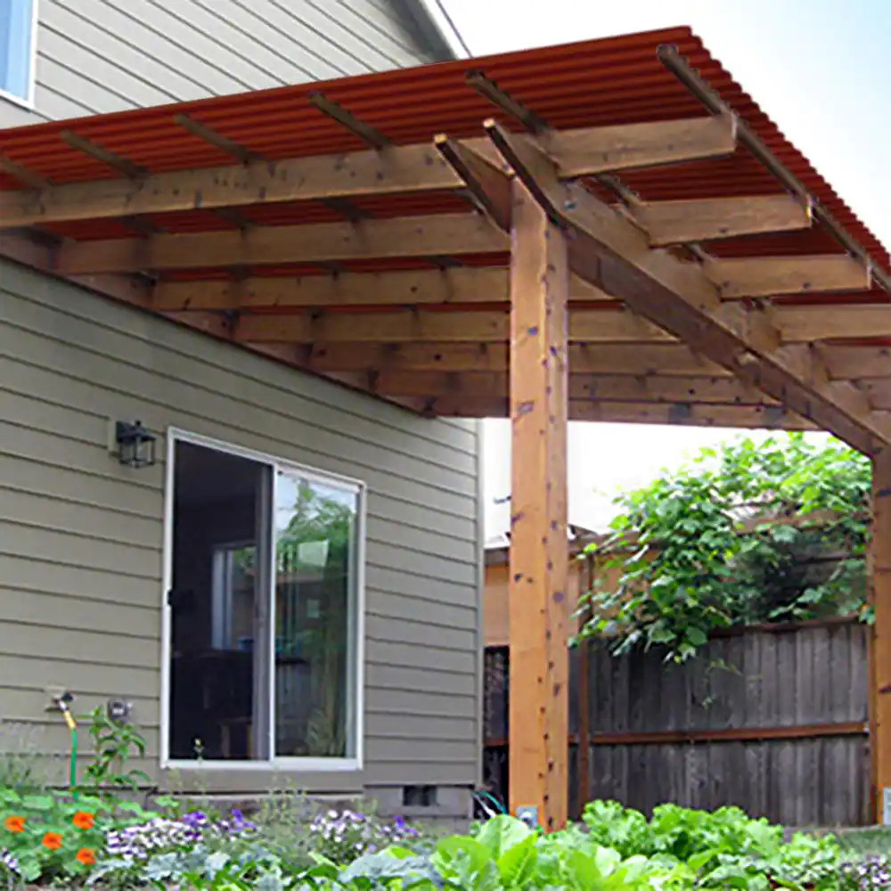 26 In. X 6 Ft. Red Brick Polycarbonate Roof Panel
