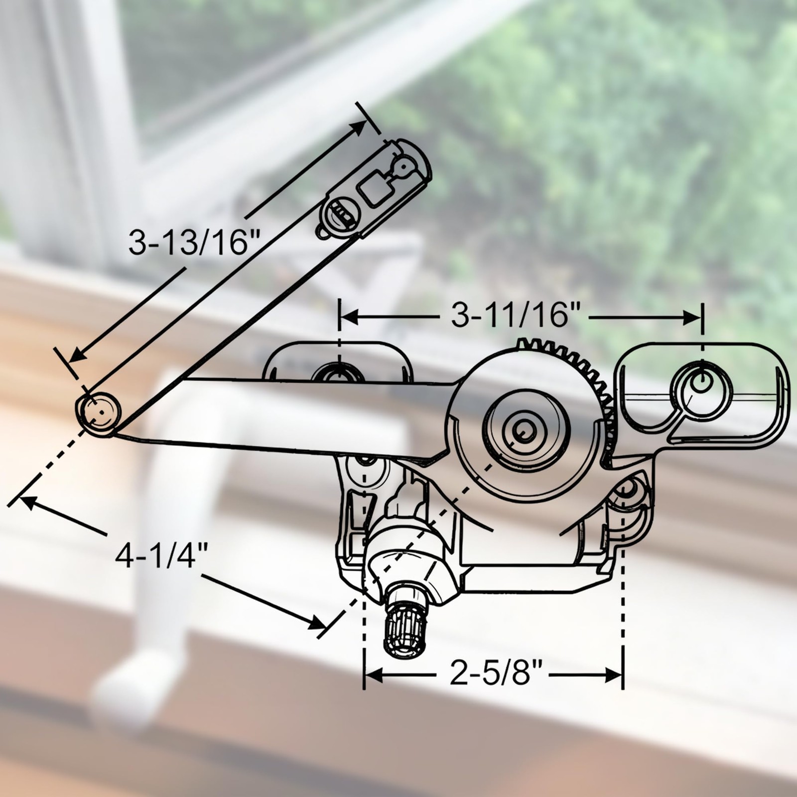 Split Arm Operator for Andersen E-Z Casement (1995- Present) Brownish-gray