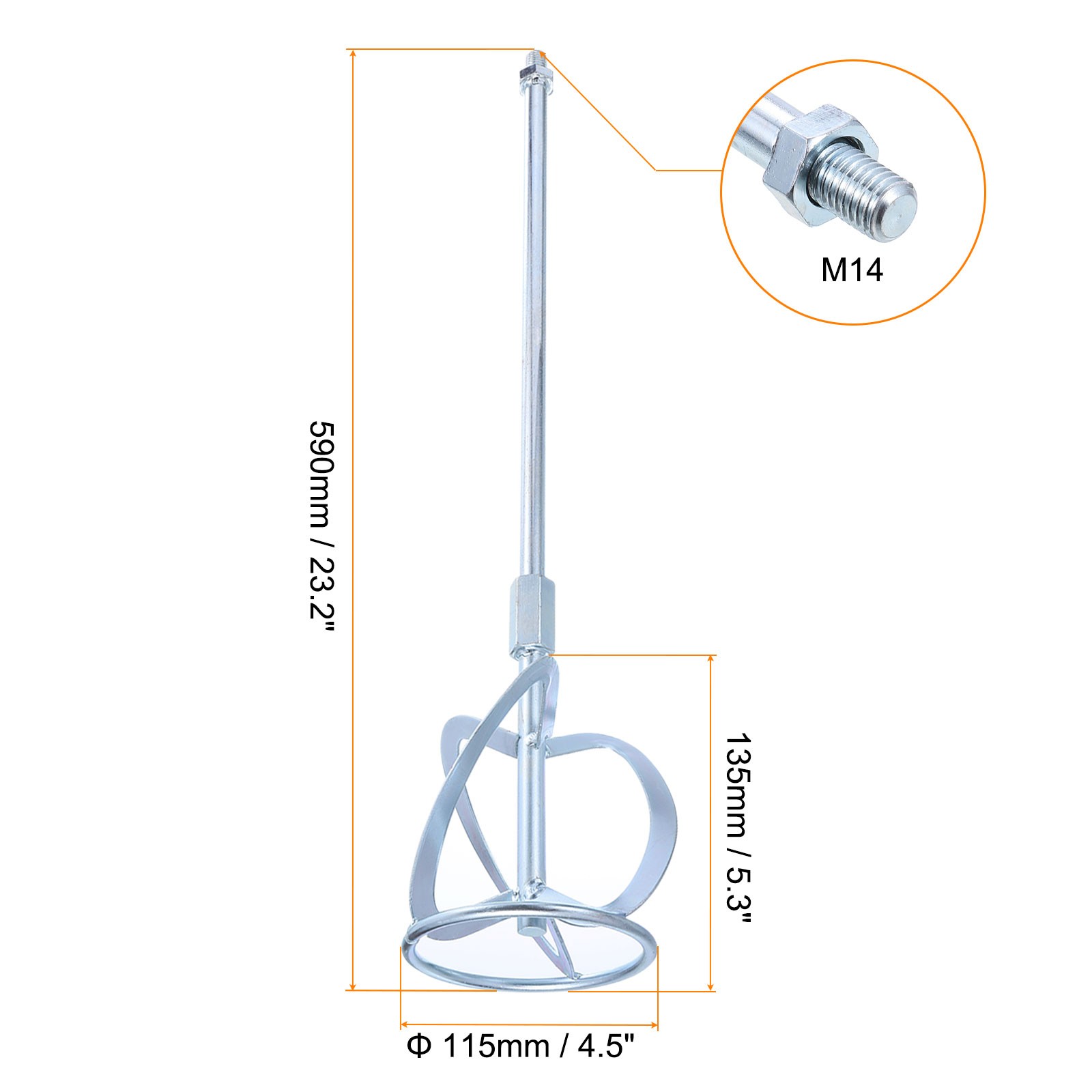 Concrete Mixing Paddle Paint Mixer Drill Attachment Cement Mixer Tool