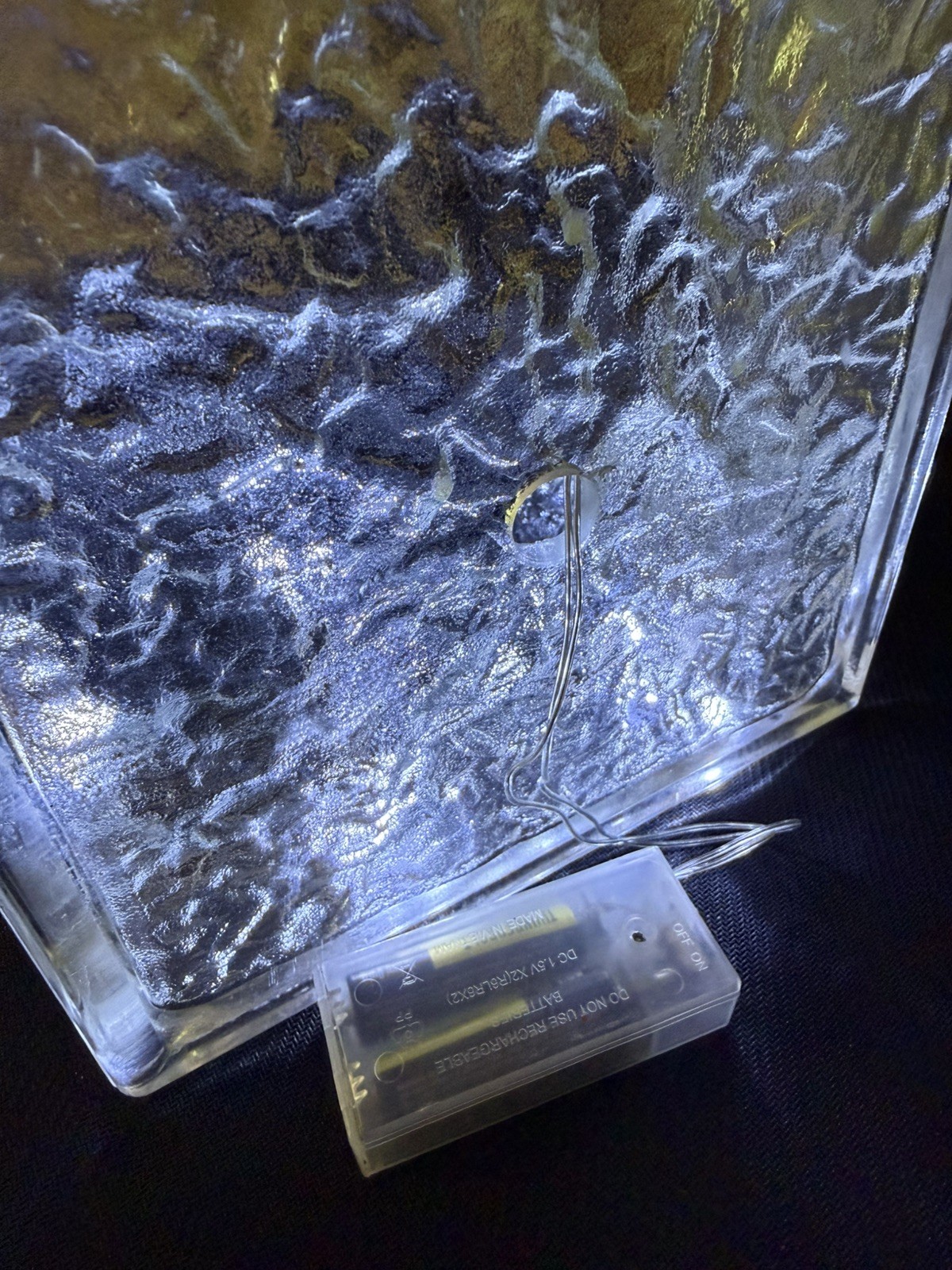 Pittsburgh Corning Glass Block 8 x 8 x 4 Brick. Jack Daniel’s Lighted