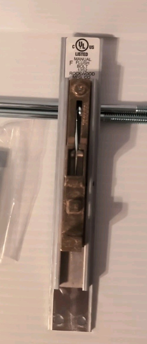 Set of 2: Rockford 555.26D Lever Extension Flush Bolts, Satin Chrome