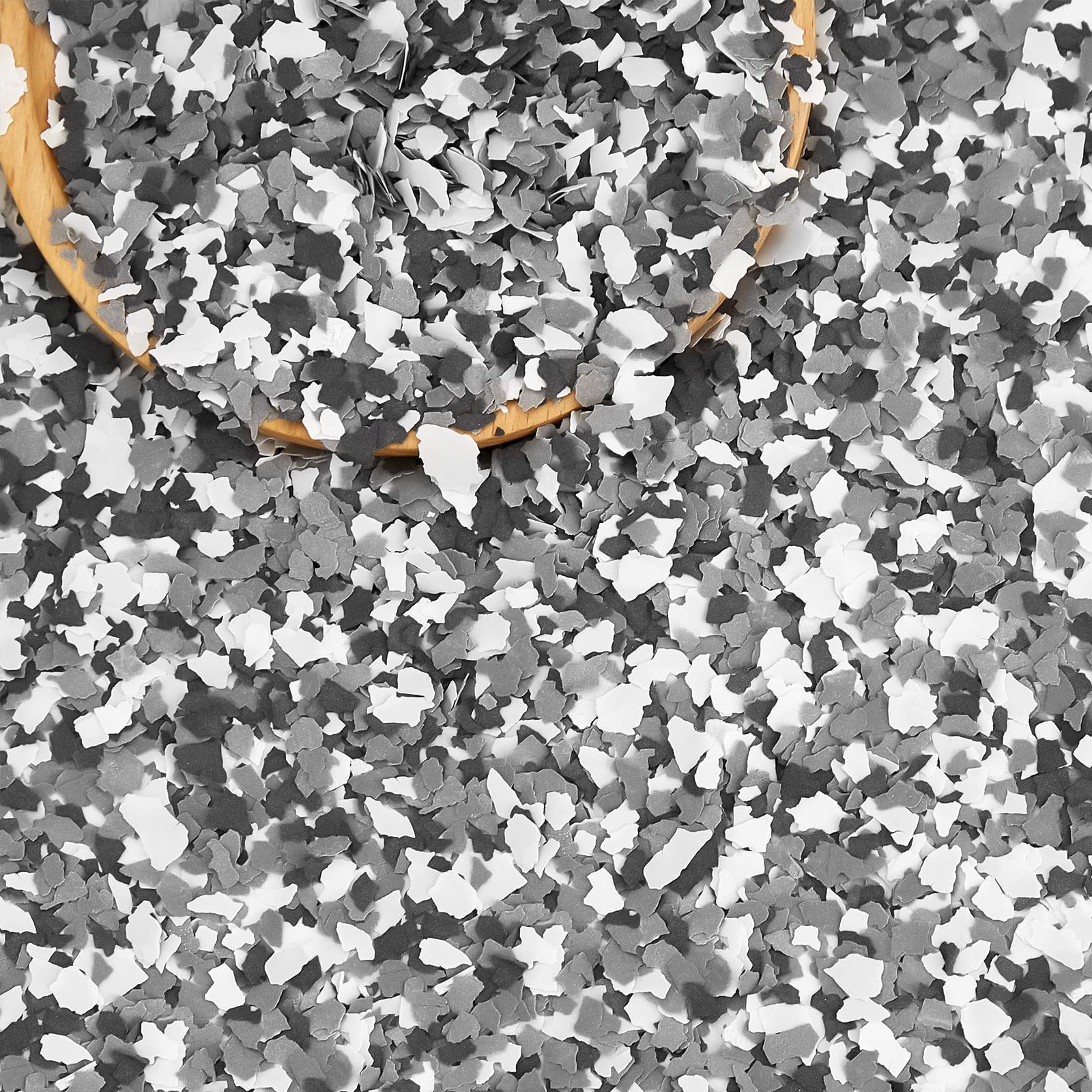 Timtin 1400 G/ 3.08 Lb Epoxy Flakes Blend Color zzzz-s, Black, White, Gray