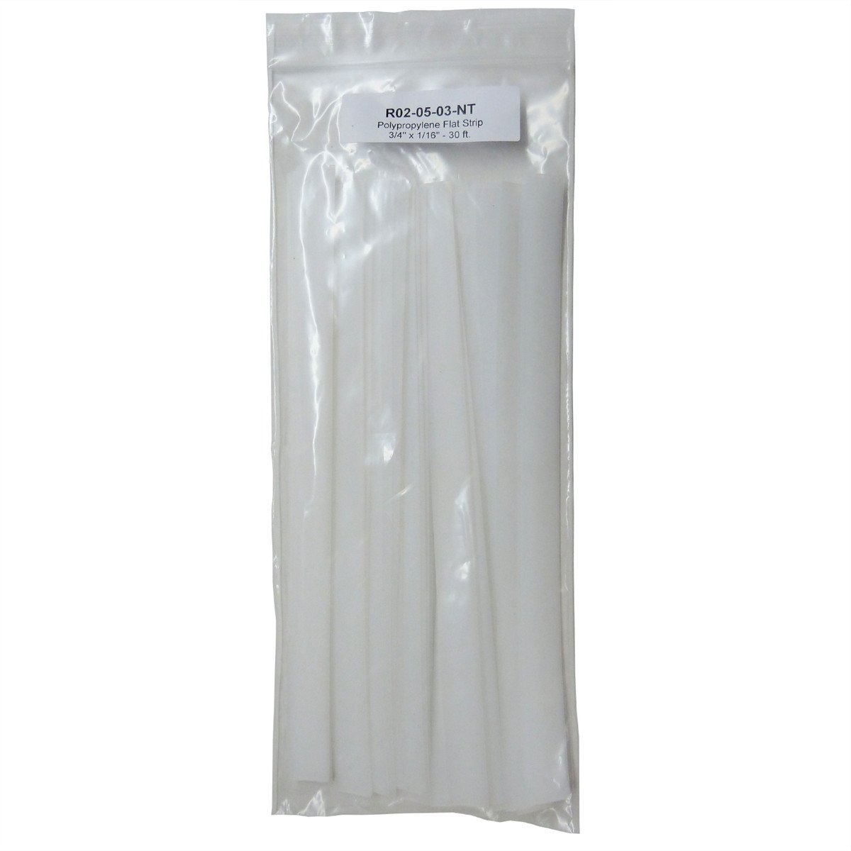 Polyvance Polypropylene Strip, 3/4″ x 1/16″, 30 ft., Natural URE.R02-05-03-NT