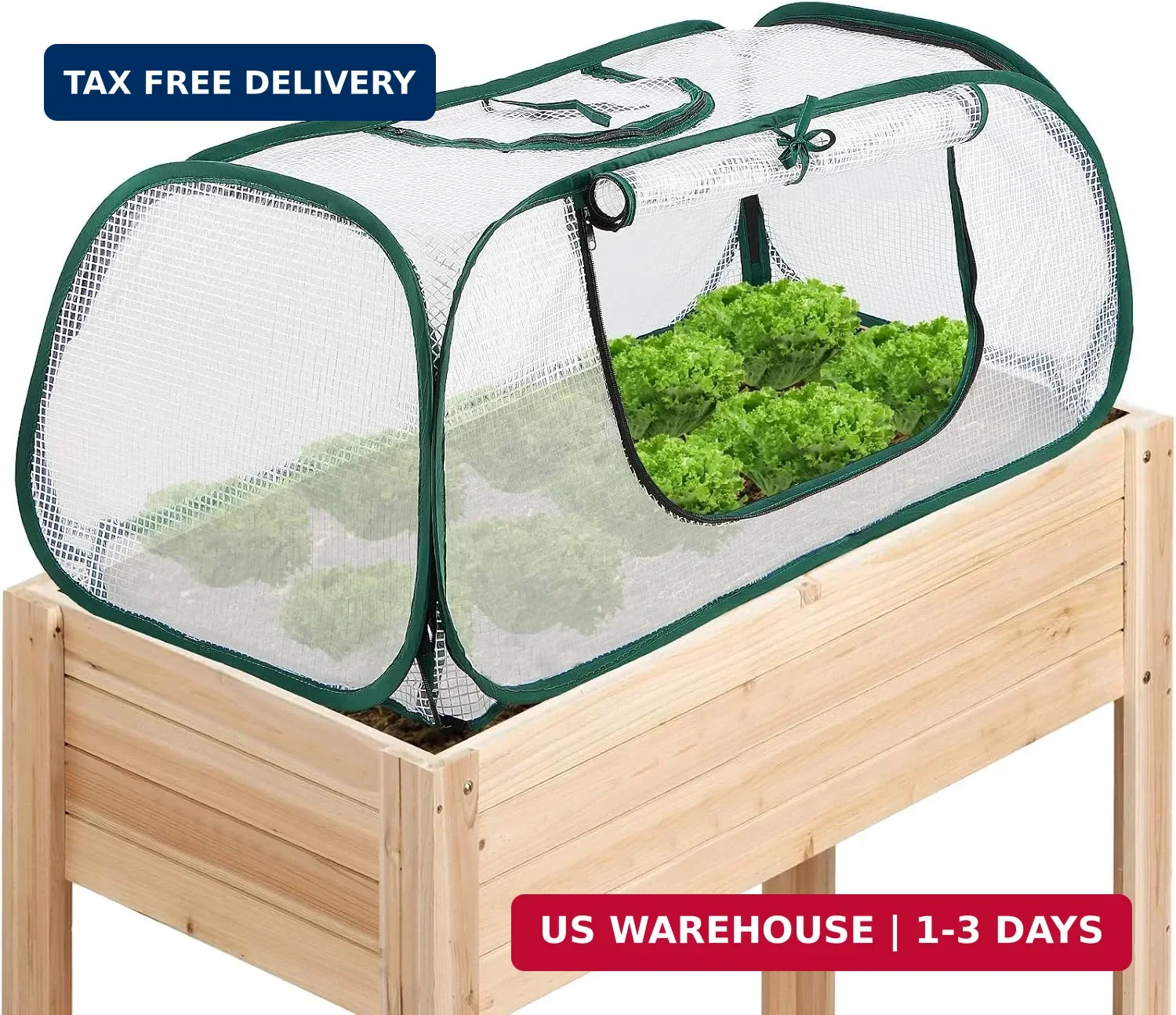 Garden Bed Cover, 45″x22″x16″(H), Plastic Hot House, Garden Row Accelerator, Gre