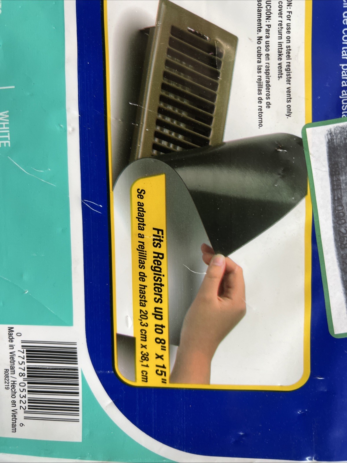 2- 3 Packs (6 Total) Frost King Magnetic Register Covers White 8”x15”