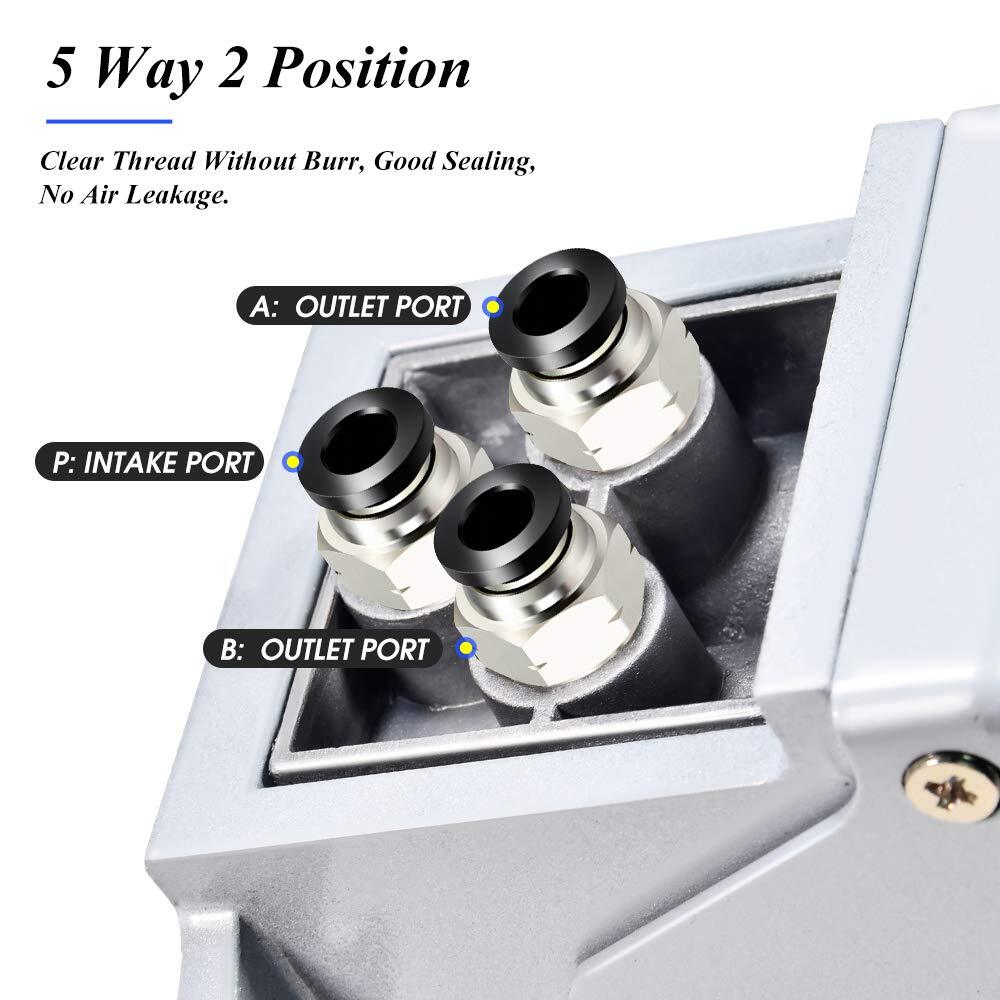 Foot Operated Pedal Valve 4 way 2 position 1/4″NPT Pneumatic Foot Valve 4F210-08