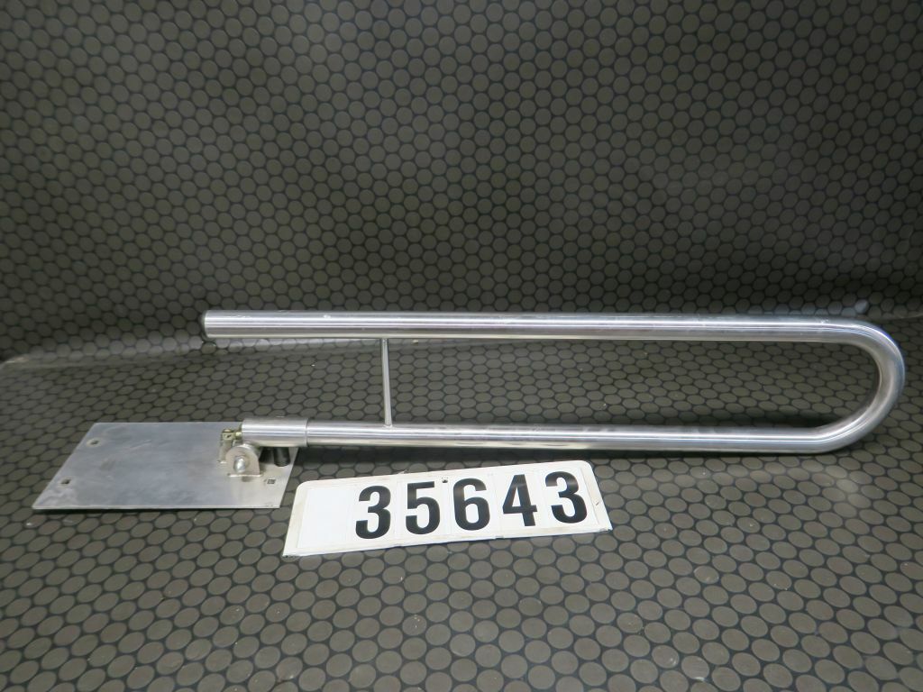 2 pieces stainless steel toilet folding handle support hinged handle stand-up aid locking post 35643