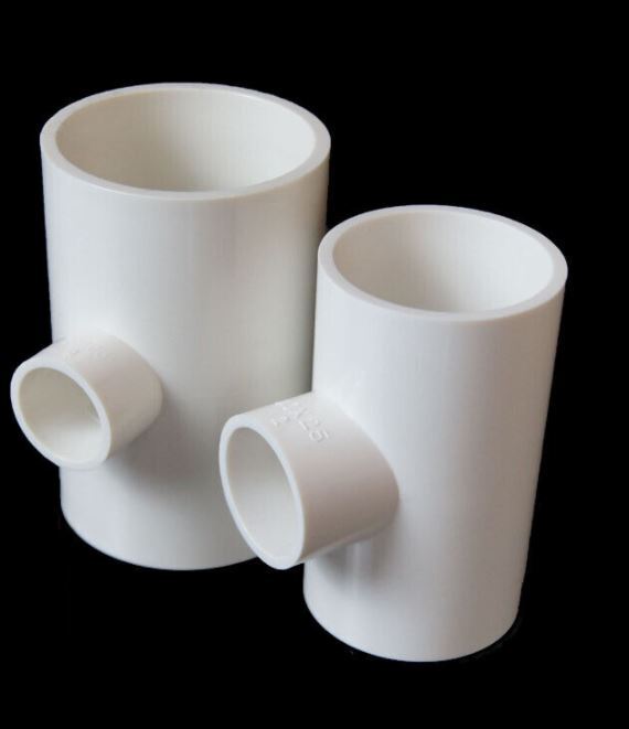 Reducing Tee Connector PVC Water Supply Pipe Fittings White 25*20mm – 200*160mm