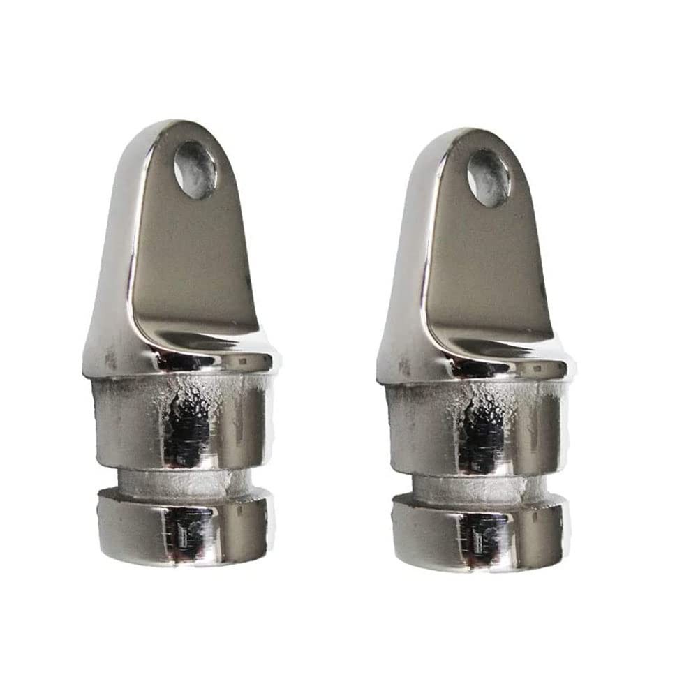 2PCS Hardware Bimini top Fittings Inside Eye end The Fitting is Set Up Silver