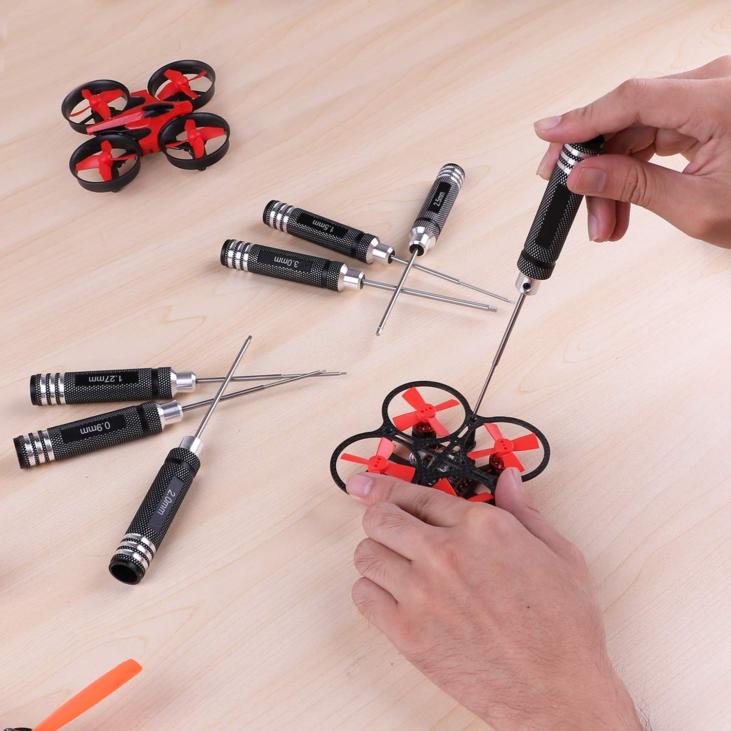RC Hex Driver Set – 7pcs Hex Allen Screwdriver Kit 0.9mm 1.27mm 1.3mm 1.5mm 2…