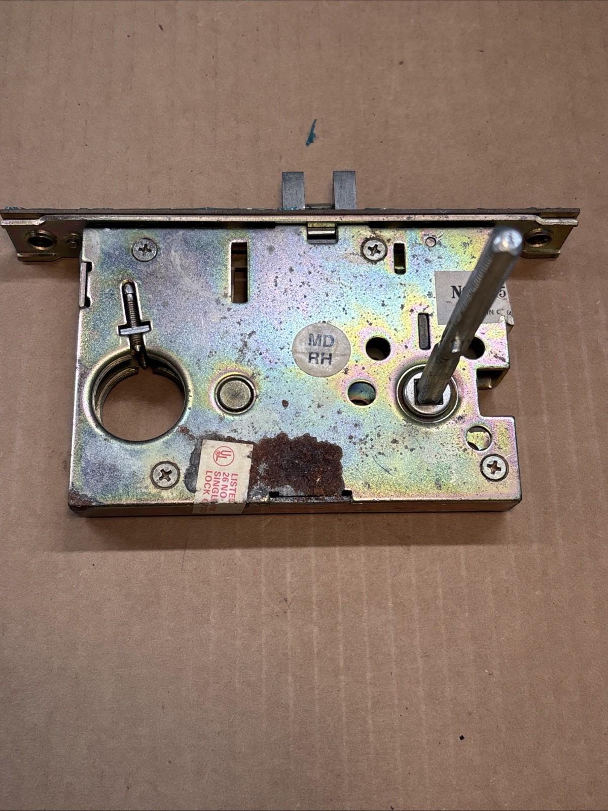 Aimet Mortise Lock Case No. 95046 MD RH With Brass Faceplate