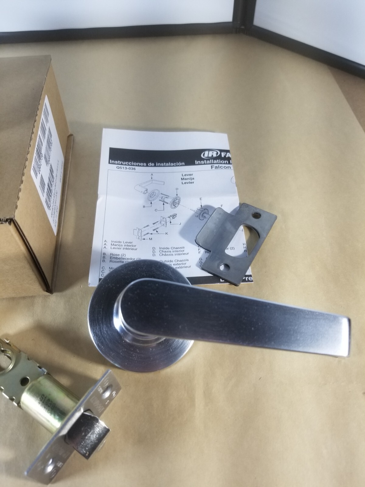 Falcon Y581BD Dane 626 Storeroom Lock Satin Chrome Without Core Commercial