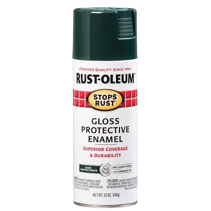 Rust-Oleum 7733830 Stops Rust 12 Ounce (Pack of 1), Gloss Dark Hunter Green