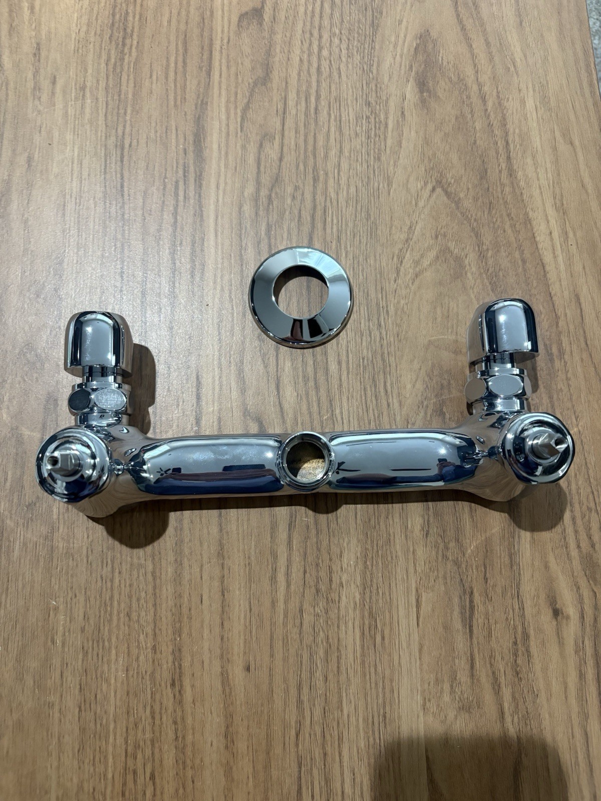 Chicago Faucet Assembly Chrome Double Pantry Swivel Base Wall Mount For 631-ABCP
