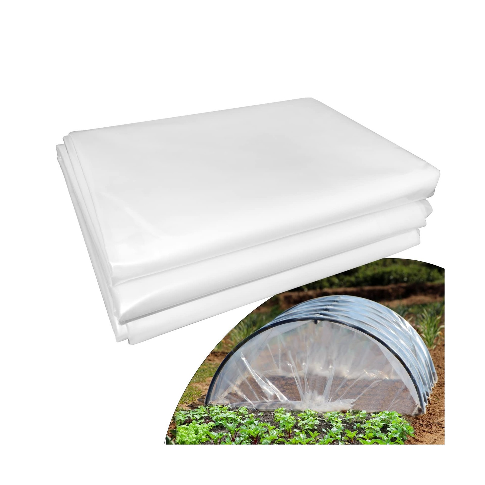 LSGCQ 6 mil Greenhouse Plastic Film Sheeting Cover 8 x 26 Ft UV… Fast USA SHIP
