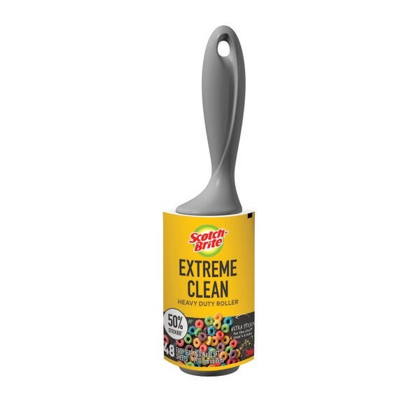 Scotch-Brite Extreme Clean Lint Roller 830RS-48, 4.0 in x 22.5 ft (10.1 cm x 6.8