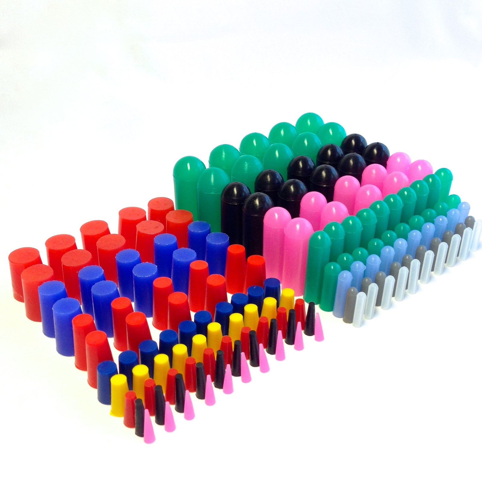 High Temp Masking Supply 160 Piece Silicone Rubber Plug and Cap Set Assorted