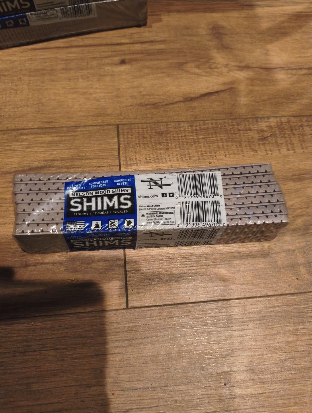 (12-Pk) Nelson Lined Composite Shims
