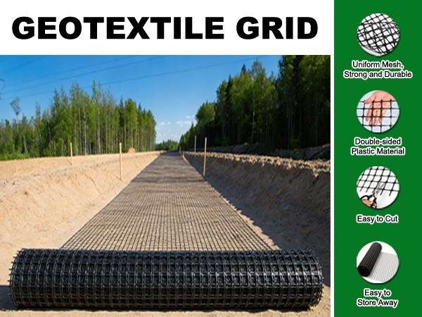 Geogrid for Retaining Wall, Bi-Directional Universal Stabilization Grid Fence