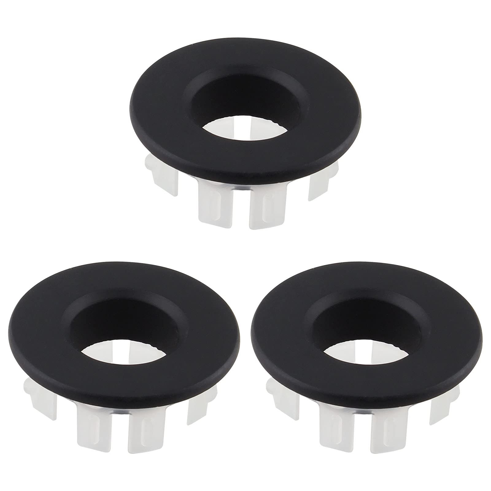 Murtenze 3Pcs Sink Overflow Ring, Basin Trim Cover Copper Black