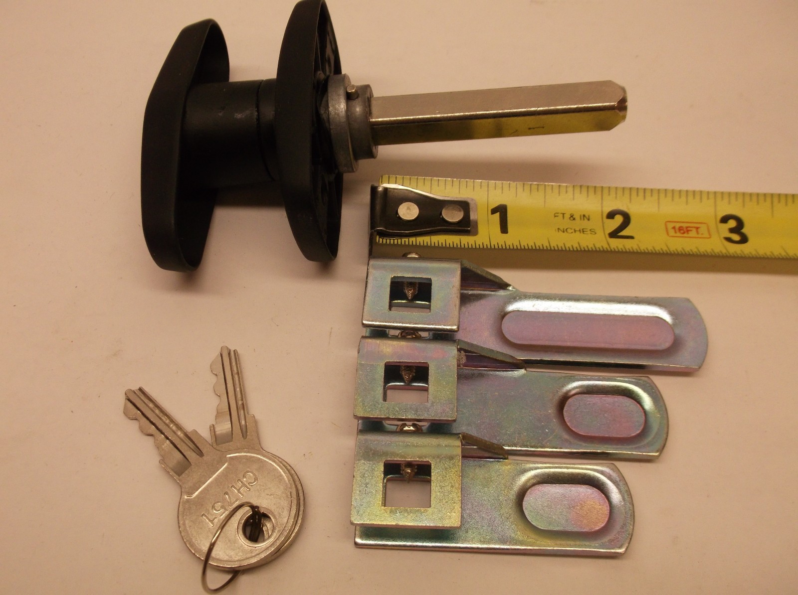 New Cam Latch Keyed Black Powder Coated (C6)