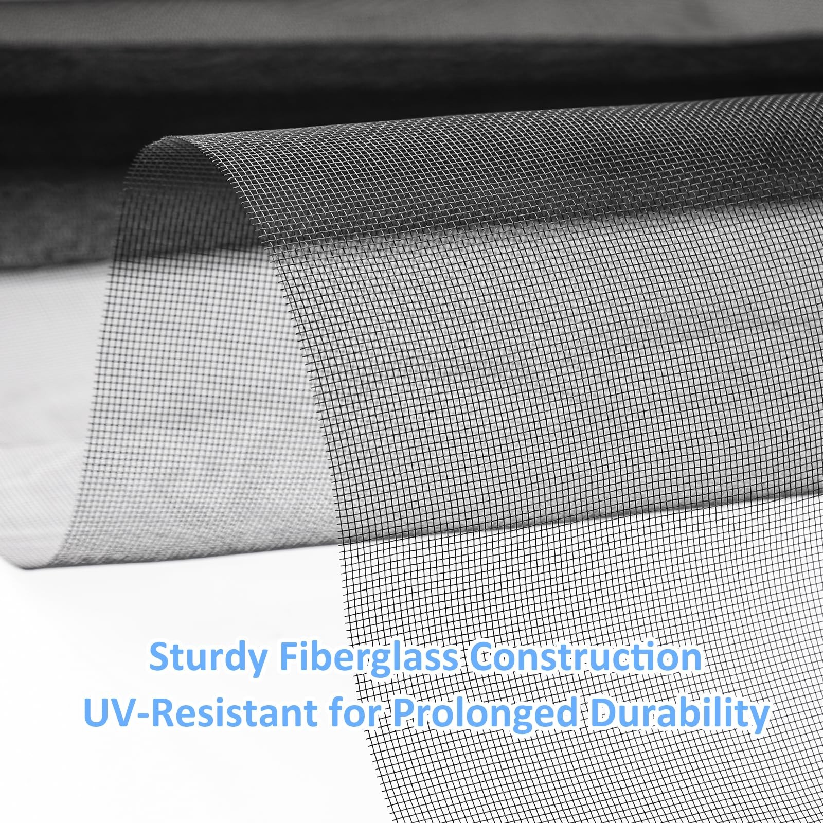 48″x102″ Window Screen Mesh, Fiberglass Screen, 48″x102″, Black