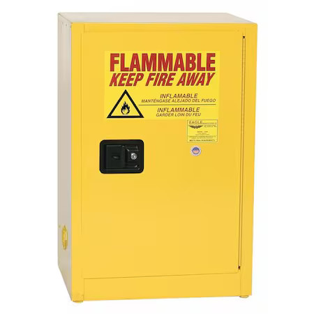 Eagle Mfg 1924X Hazardous Material Storage Cabinet, 12 Gal, 1 Shelves, Steel,