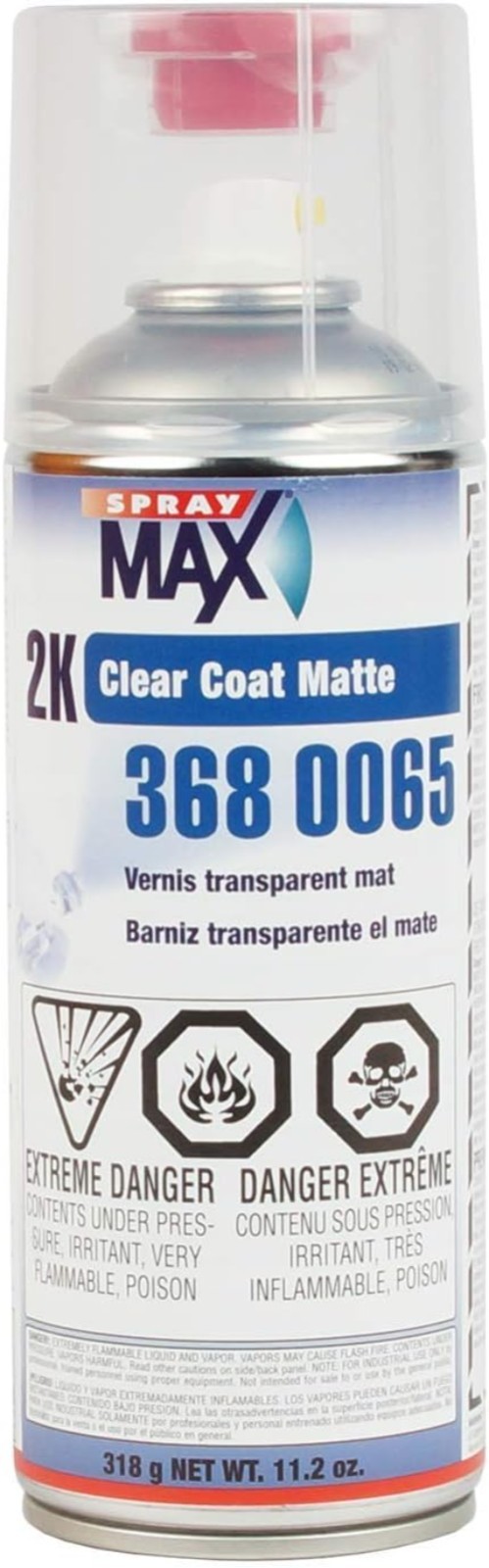 Water Resistant Matte Clearcoat 3680065 – 2K Aerosol for Professional Detailing