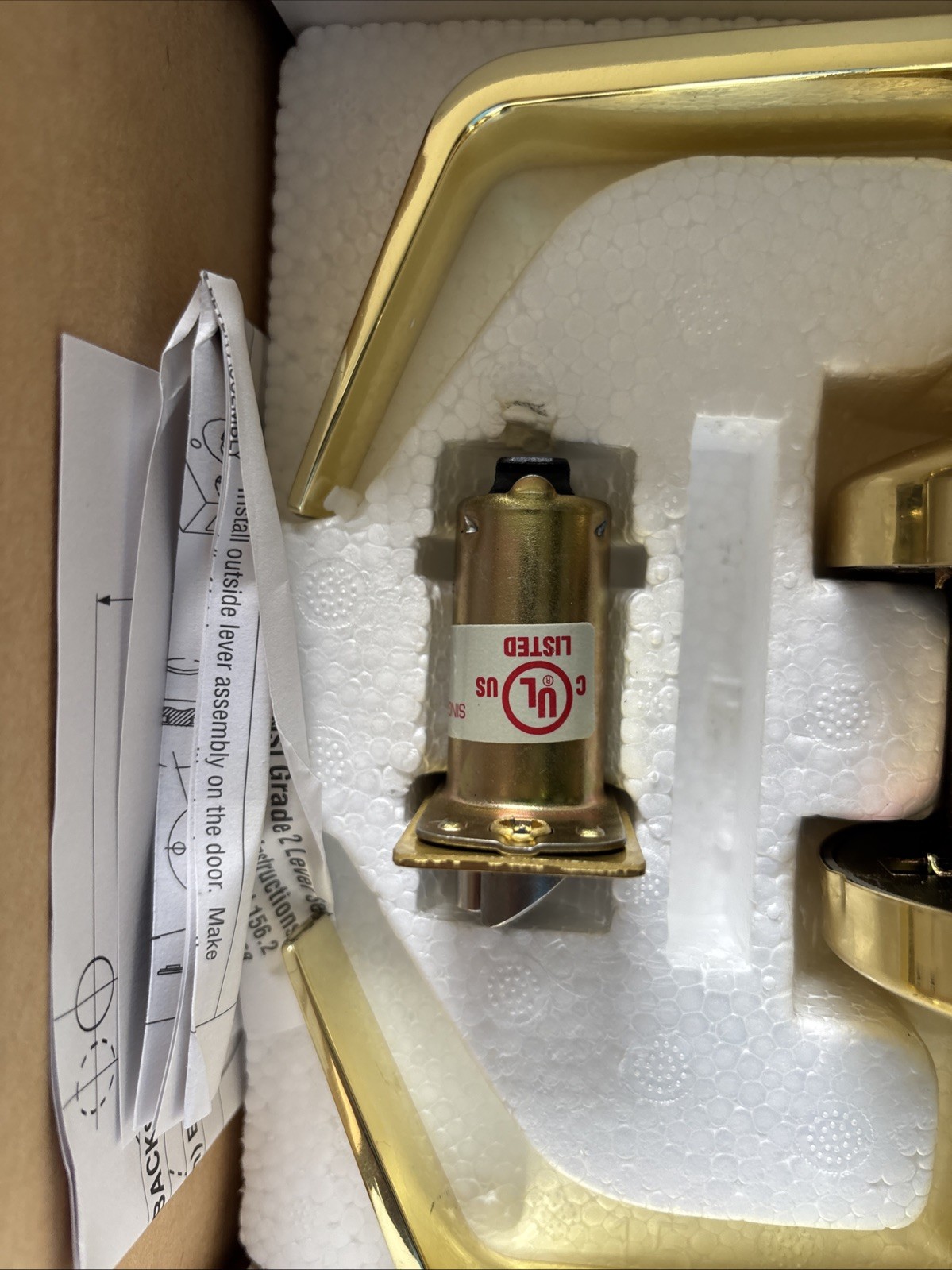 hager 3553 2-3/4″ us3 wtn scc kd asa entry Lever Gold Commercial Grade 2