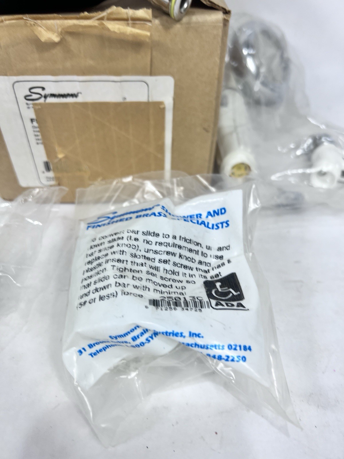 Symmons 1-801-458-FSB Hyda Pipe Shower Unit Head Kit Bar Not Included