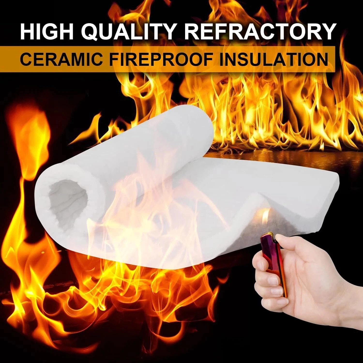New 10mm Ceramic Fiber Blanket For High Temperature Pipe Insulation 120cm* 60cm