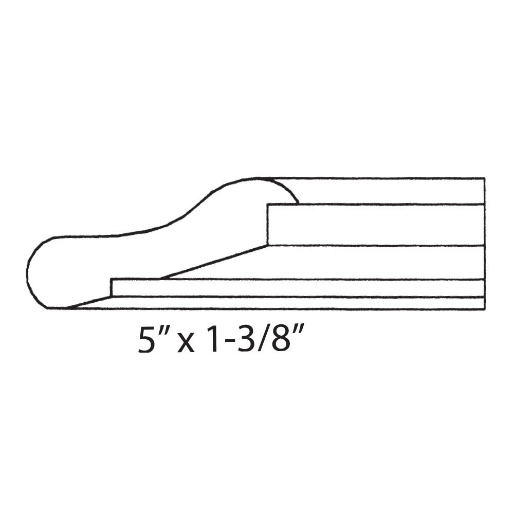 Outwater 1-3/8″ H x 5″ W Unfinished Maple Chicago Bar Rail