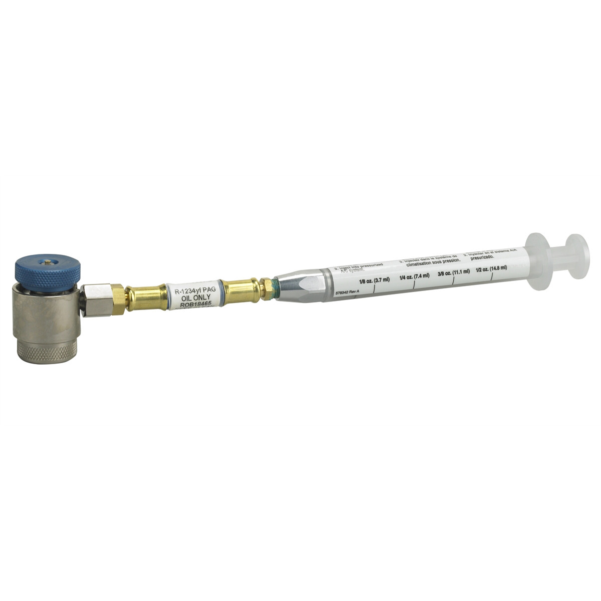 Robinair R-1234yf oil injector, PAG labeled 18465
