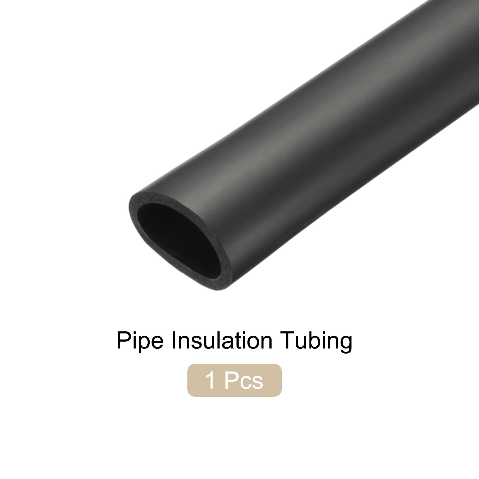 50mm ID Pipe Insulation Tubing 7mm Thick Heat Foam Tube 65mm OD/3ft/Black