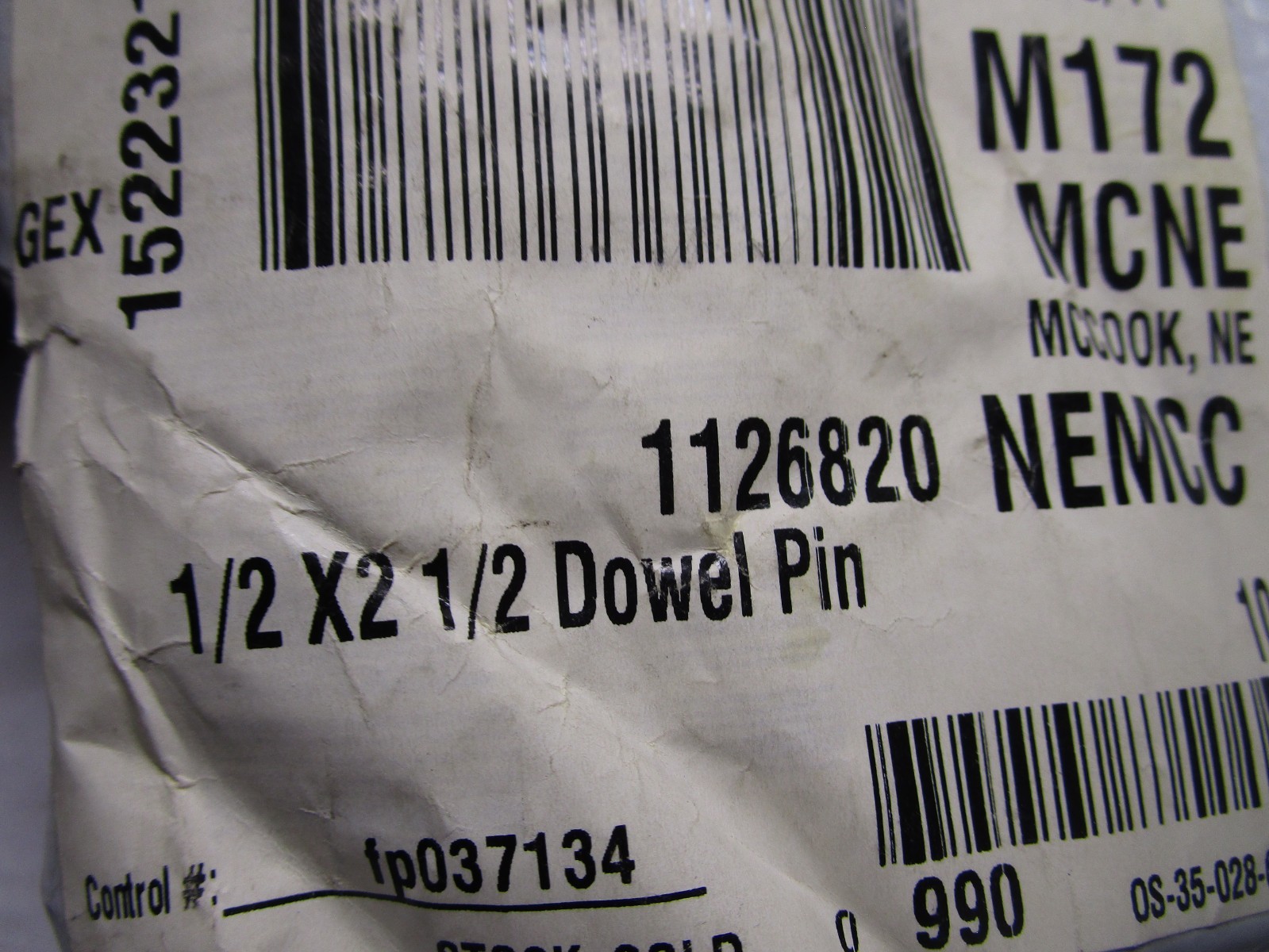 1/2″ x 2-1/2″ Bright Finish Alloy Steel Standard Dowel Pin QTY 9