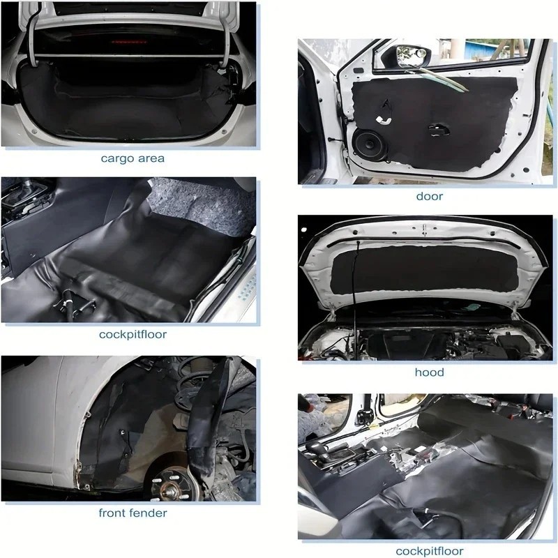 Self-Adhesive Rubber Foam Roll Soundproofing Insulation Waterproof DIY Car Home