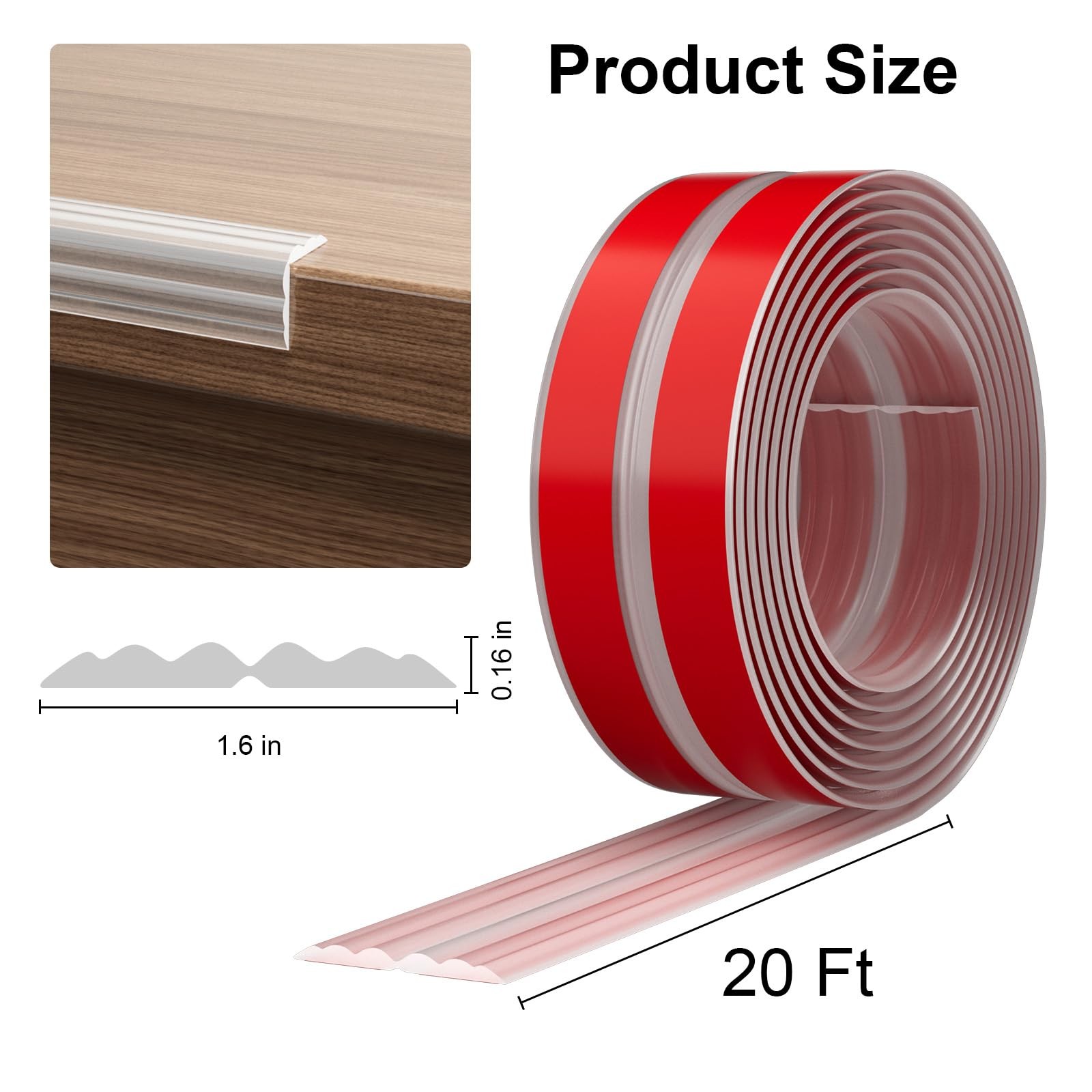 Elvone Wall Corner Protector Edge Guard Peel Stick Wall Trim Moulding Inside Out