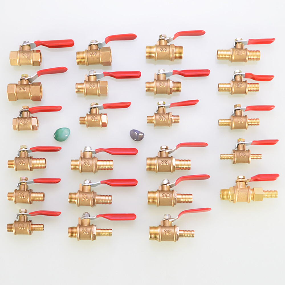1/8″ 1/4″ 3/8″ Male Female NPT Brass Ball Valve Water Air Tank Drain Shut Off