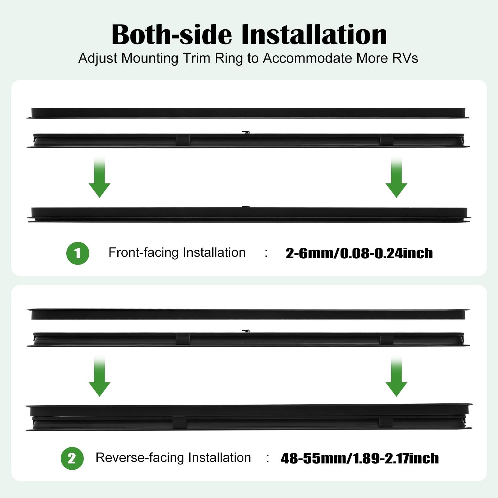 RV Window Teardrop 42×12 Horizontal Sliding Replacement Glass for Camper