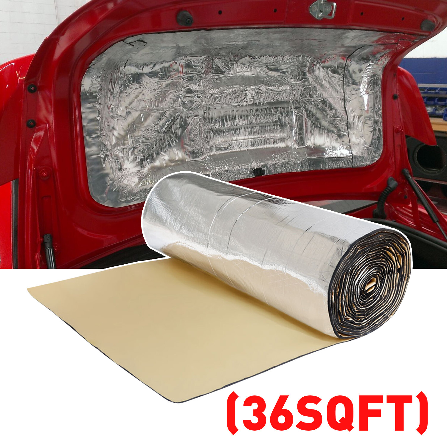 315″x17″ Automotive Sound Deadening Insulation Heat Barrier Noise Proof Deadener