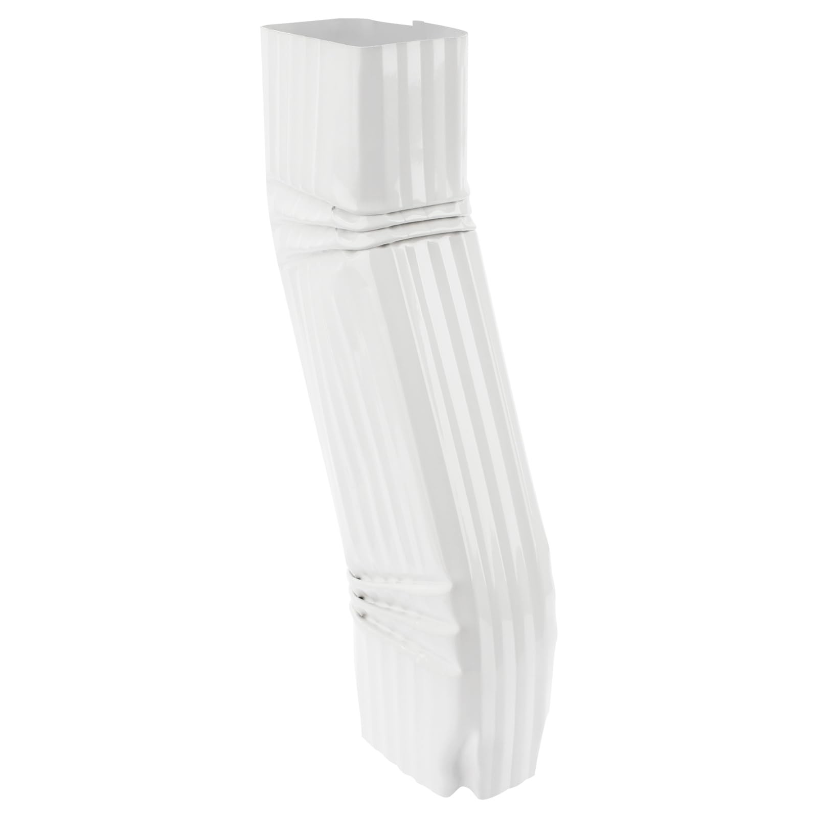 Gutter Downspout Elbow S-shape Style B (offset=3) Zig Zag Elbows 2” x White