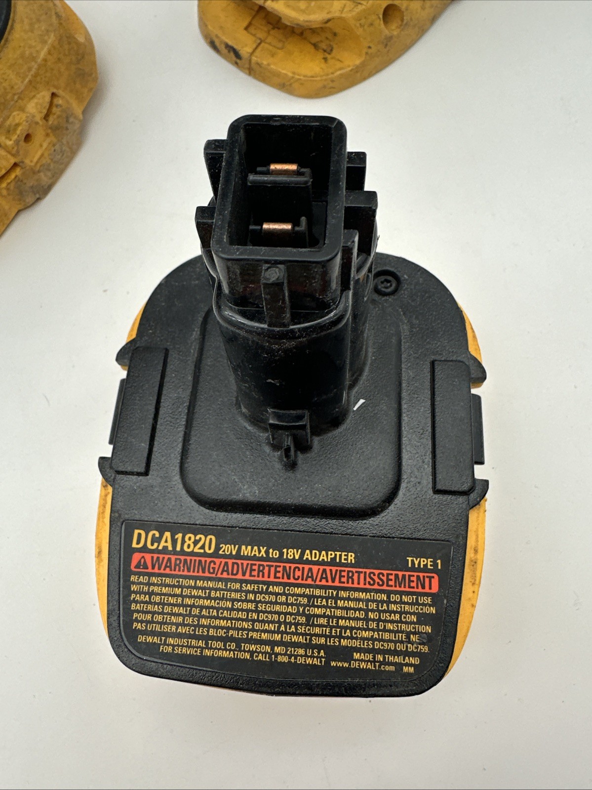 Lot Of 2 DeWalt 1/4, 3/8 Drive 18V Impact No battery Or Charger W/ 20v Adapter