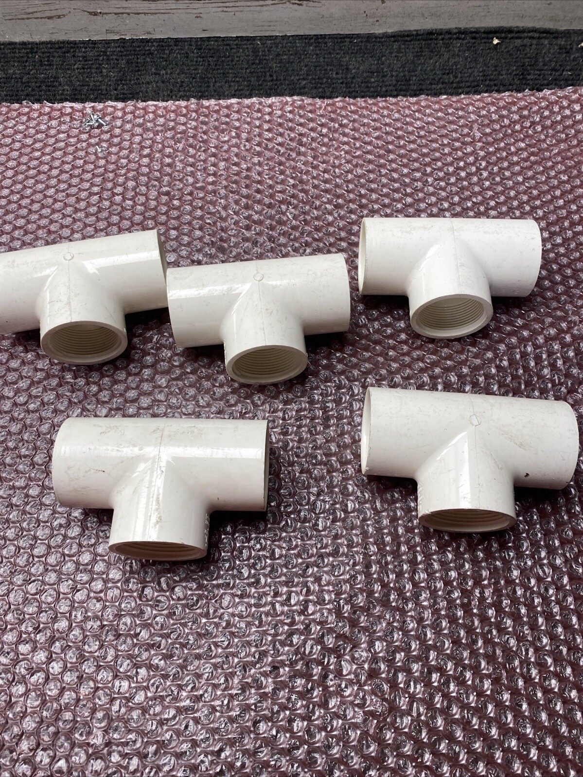 LOT OF 5 Spears 1-1/2″ Slip x 1-1/2 NPT Female x 1-1/2″ Slip Tee SCH40 PVCI