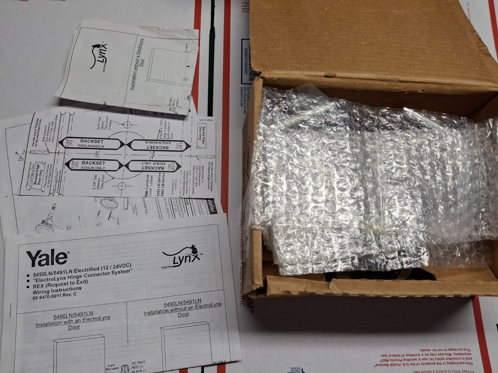 ACCENTRA (formerly Yale) PB 5491LN 626 24VDC Electric Lock NO CORE