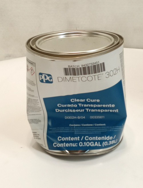 PPG Dimetcote 302H Clear Cure DI302H-B/04 00335611 Qty. 0.10 Gal (12.8 oz)